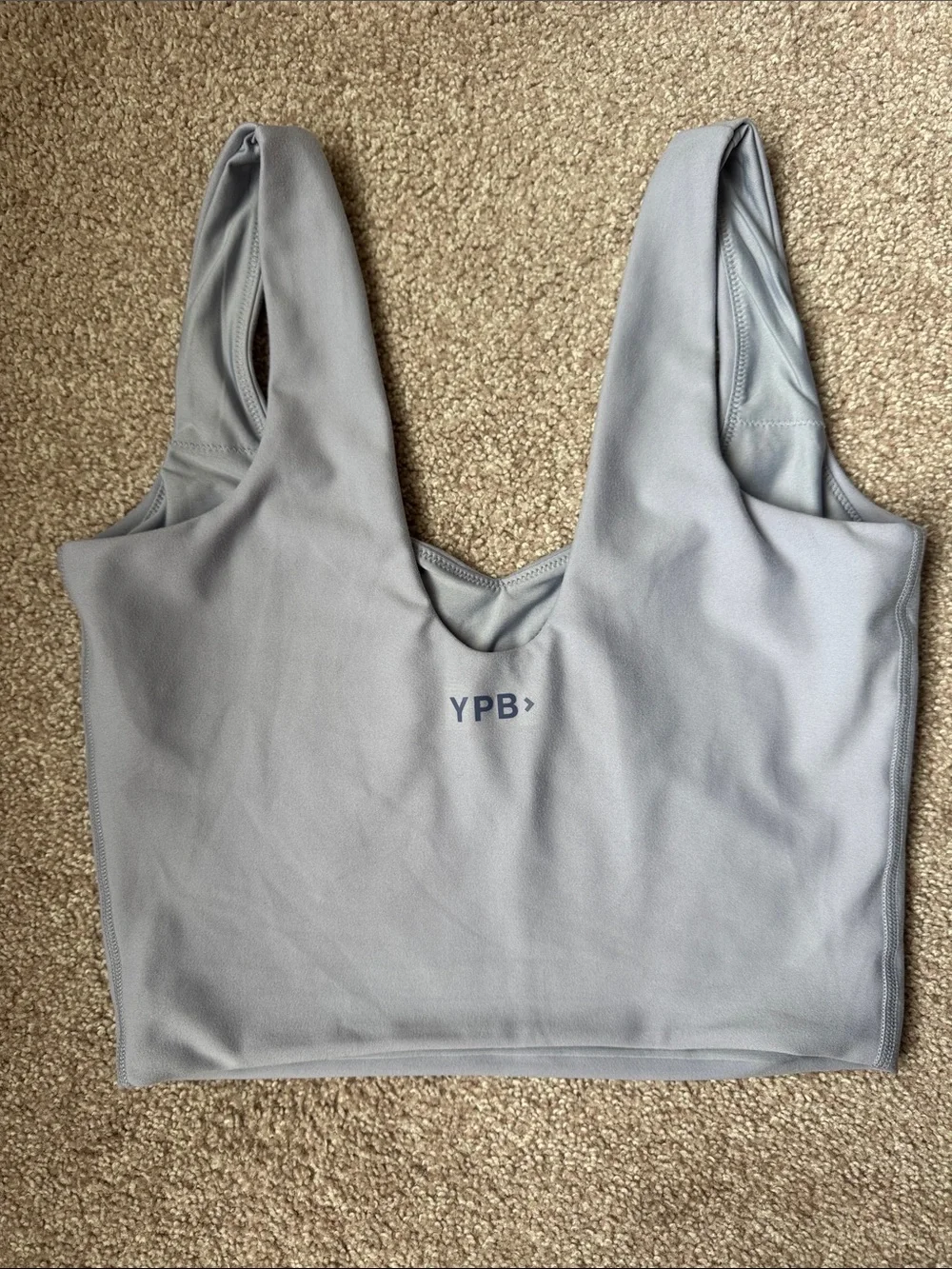 YPB Light Blue Cropped Tank Top - Picture 3 of 4